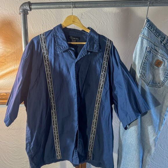 Vintage No Boundaries Y2K Celtic & Tribal Print Camp Shirt - Picture 1 of 4